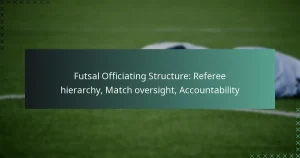 Struktura sędziowania futsalu: Hierarchia sędziów, Nadzór nad meczem, Odpowiedzialność